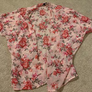 Pink Floral Kimono